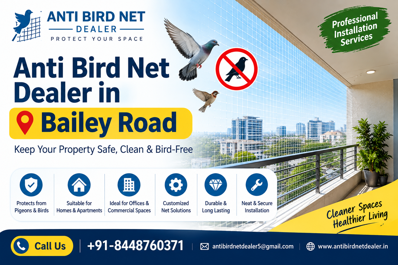 Anti Bird Net Dealer in Bailey Road